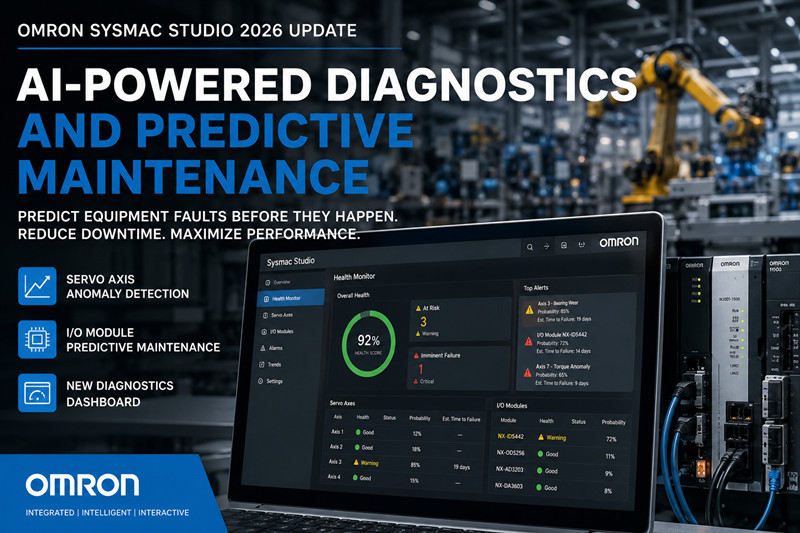 Omron Sysmac Studio 2026 Update Brings AI-Powered Diagnostics and Predictive Maintenance