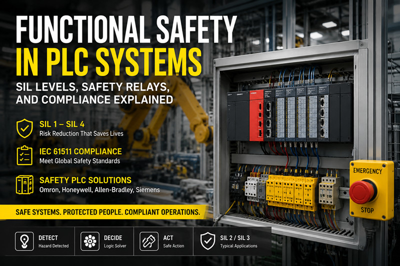 Functional Safety in PLC Systems: SIL Levels, Safety Relays, and Compliance Explained