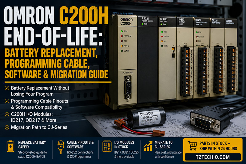 Omron C200H End-of-Life: Battery Replacement, Programming Cable, Software & Migration Guide