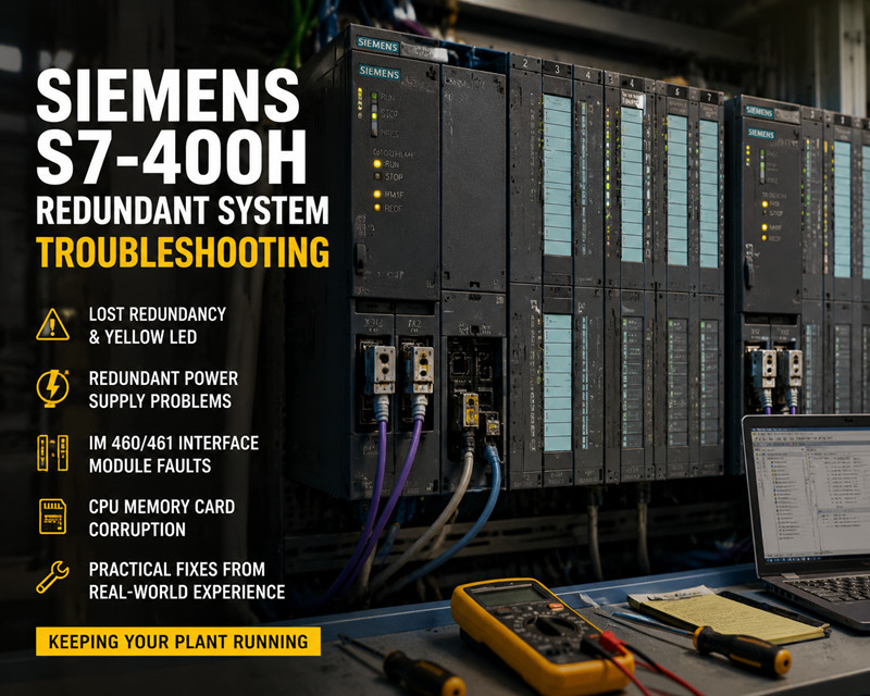 Siemens S7-400H redundant system troubleshooting