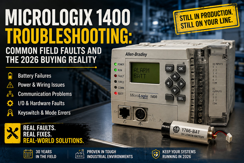 MicroLogix 1400 Troubleshooting: Common Field Faults and the 2026 Buying Reality