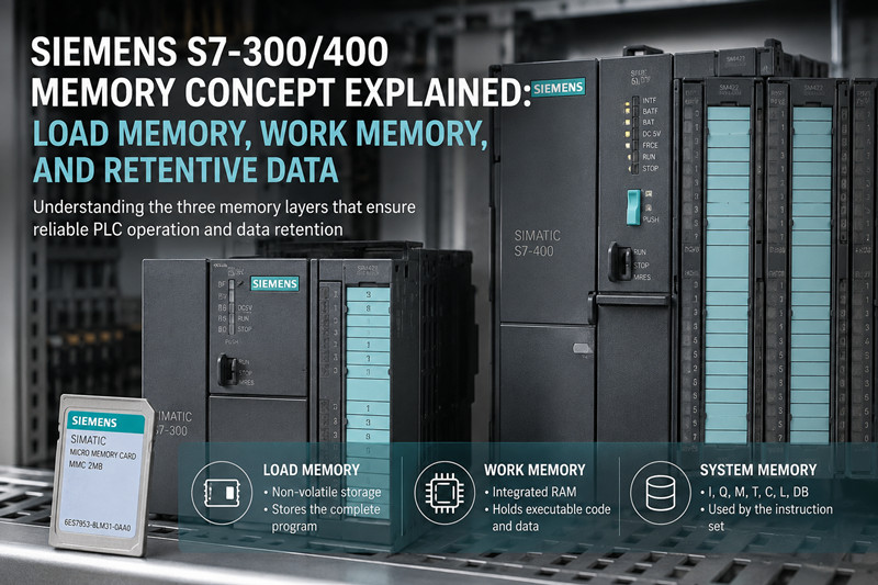 Siemens S7-300/400 Memory Concept Explained: Load Memory, Work Memory, and Retentive Data